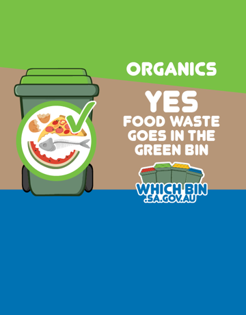 ALL food can go in the green 'food & garden organics (FOGO)' bin